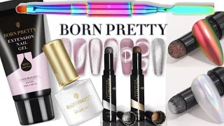 РАСПАКОВКА посылки BORN PRETTY новинки ДЛЯ ногтей / полигель / кошка / втирки в новом формате