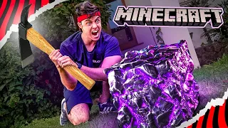 TENTEI QUEBRAR UM OBISIDIAN DO MINECRAFT NA VIDA REAL!