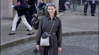 Ever Anderson at the Miu Miu Fashion show in Paris