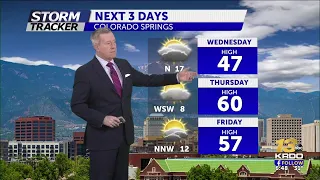 Partly cloudy, cool, and breezy Wednesday