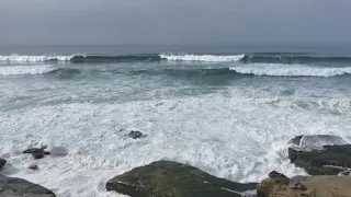 CBS 8 drone captures high surf, huge waves at Windansea Beach in La Jolla