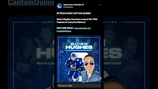 QUINN HUGHES IS OFFICIALLY THE 15TH CAPTAIN OF THE VANCOUVER CANUCKS!!!