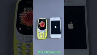 Nokia 3310 vs iPhone 4 Boot Test #shorts