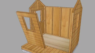 Little Cedar Playhouse with Sandbox - Toddler Playhouse - OLT