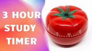 🍅 3 Hour Pomodoro Technique Timer 🍅 6 x 25 min 📊 Study Timer *Bell Sound*