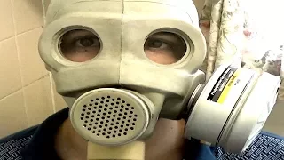 Soviet PMG Gas Mask Test