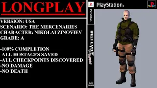 Resident Evil 3: Nemesis [USA] (PlayStation) - (Longplay - Nikolai Zinoviev | Mercenaries | A Grade)