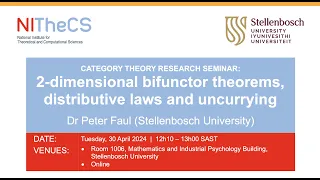 2024-04-30 - NITheCS and Stellenbosch University Category Theory Research Seminar: ‘2-dimensional...