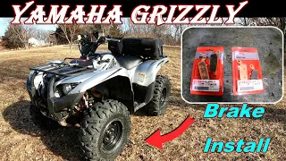 Brake pad replace with rotor reconditioning Yamaha Grizzly