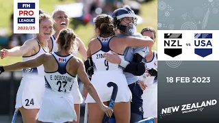 FIH Hockey Pro League 2022-23: New Zealand vs USA (Women, Game 1) - Highlights