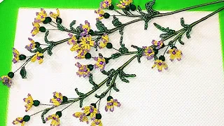 Цветущая веточка из бисера и бусин для начинающих Анонс к МК от Koshka2015 - цветы из бисера,  бисер