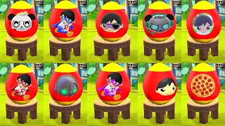 Tag with Ryan Mystery Surprise Egg Search Video All Characters Unlocked All Costuems PJ Masks Catboy