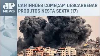 Pier temporário na Faixa de Gaza recebe ajuda humanitária