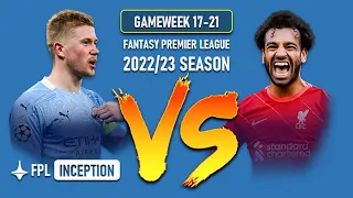 FPL H2H | KDB vs SALAH | GAMEWEEK 17-21 | FANTASY PREMIER LEAGUE 2022/23