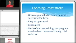 Breaststroke Technique & Training Ideas Webinar