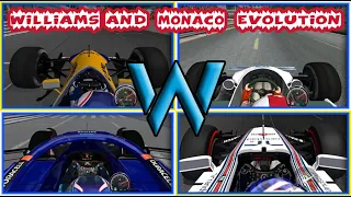 Monaco and Williams Evolution (1950-2023) | Onboard | rFactor  - Engine Sound