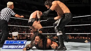 John Cena and  Roman Reigns vs  Randy Orton, Seth Rollins and Kane   3 on 2 Handicap Match  Raw, HD