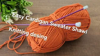Beautiful and stylish Knitting Pattern 🎉 Easy Cardigan/Sweater/Shawl Knitting Design