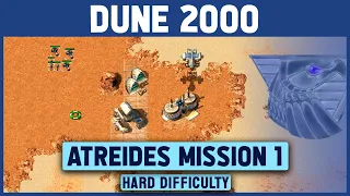 Dune 2000 - Intro + Atreides Mission 1 (Top Map) - Hard Difficulty - 1080p