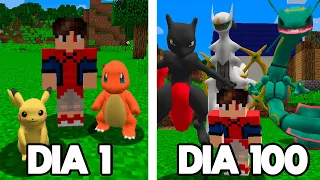 SOBREVIVI 100 DIAS no PIXELMON MINECRAFT!