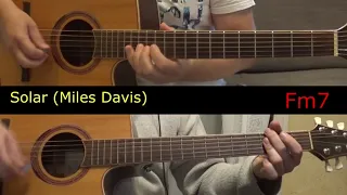 Solar (Miles Davis) Jazz standard guitars duet with chords