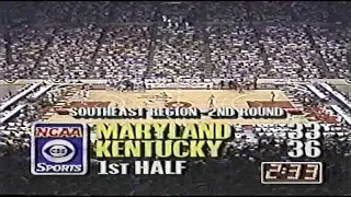 UK vs Maryland 1988 NCAA Tournament 2nd Round w/Commercials WHAS 11 Louisville KY