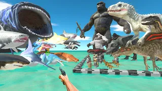 FPS Avatar Rescues Dinosaurs and Primates and Fights Sea Monsters - Animal Revolt Battle Simulator