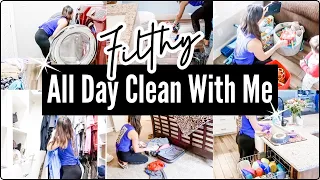 FILTHY ALL DAY CLEAN WITH ME  | EXTREME CLEANING MOTIVATION | HOUSE CLEANING 2021| FITBUSYBEE