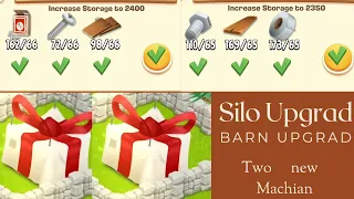 Hay Day How To Upgrad Barn/Silo Upgrad Faster//Expansion Tools Tips And Tricks Two New Machian Open