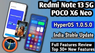Redmi Note 13 5G HyperOS India 1.0.5.0 Update,Full Features Detailed Review,Top 30+ New Features
