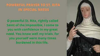 Powerful Prayer to St Rita in Special Needs