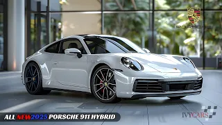 New 2025 Porsche 911 Carrera  Hybrid Unveiled - Perfect Aerodynamic!