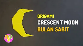 Origami Bulan Sabit | Cara Membuat Bulan Sabit dari Kertas Origami | Crescent Moon