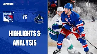 Vancouver Scores 6 Over Rangers In The Garden | New York Rangers