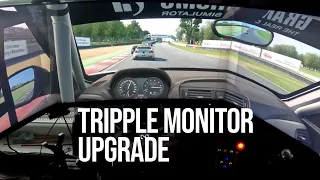 Simrig tripple Monitor Umbau, Simlab Halter, Simracing, Asus 32 Zoll, Bezel free kit