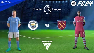 FC 24 PS4 - Man City vs West Ham | Premier League 23/24