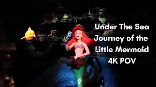 Under The Sea Journey of the Little Mermaid Ride | 4K - Low Light POV | Magic Kingdom