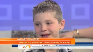 John Cena Meets 8 Year Old Boy with HALF HEART World Wish Day