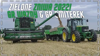 Zielone ŻNIWA z JELENIAMI 2022 ☆ JĘCZMIEŃ OZIMY pod KOSĘ ✔ IVECO w TRANSPORCIE ☆ RYK JOHN DEERA ✔