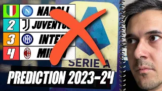 Reagisco alla mio "disastroso" pronostico sulla classifica di Serie A 2023-24