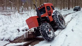 Советский трактор Т-40АМ в зимнем лесу!!! Такого мы точно не ожидали!!!