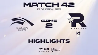 HLE vs KT Highlights Game 2 | W5D1 | 2024 LCK Spring Split