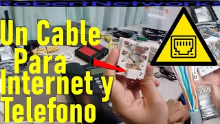 Cable Hack! Internet y Telefono Por El Mismo Cable UTP Cat5e - RobertNetworks