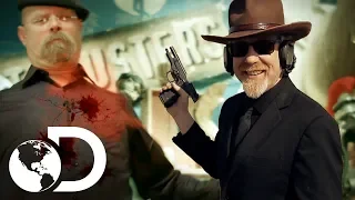 Os tiros mais perigosos - ou não! | Mythbusters: Os caçadores de mitos | Discovery Brasil