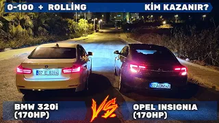 D Sınıfı Güç Savaşı | BMW 320İ vs OPEL INSIGNIA 1.6T |  0-100  + ROLLING