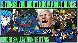 5 Things You Didn't Know About in Rise - Secret Ramp-Up Skills + Items + More - Monster Hunter Rise!