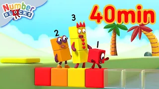 Matemática Colorida | Aprenda os números | Compilação para Crianças | Numberblocks em Português