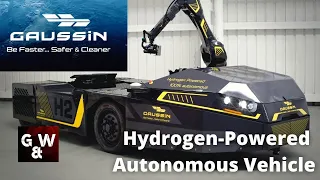 GAUSSIN New hydrogen-powered 100% autonomous vehicle with robotic arm for 0emission Yard Automation