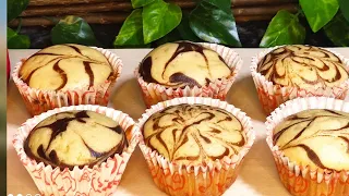 MARBLE CUPCAKES RECIPE | SOFT & FLUFFY MARBLE CUPCAKE RECIPE | CHOCOLATE SWIRL CUP CAKE WITHOUT OVEN