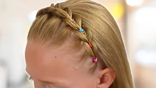 Прическа ОБОДОК из резинок. Простые прически для девочек | LittleGirlHair